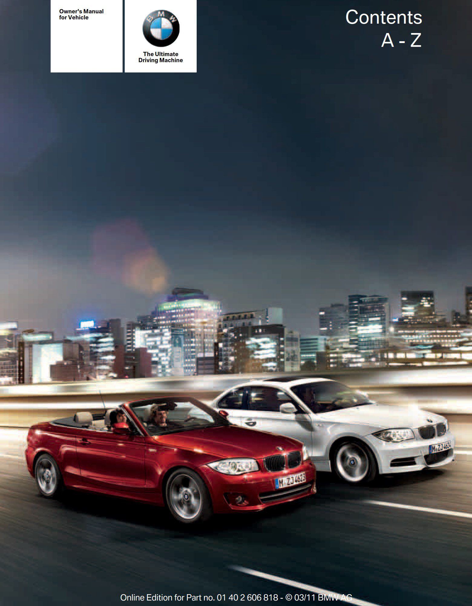BMW 128i Coupe 2012 Owner's Manual