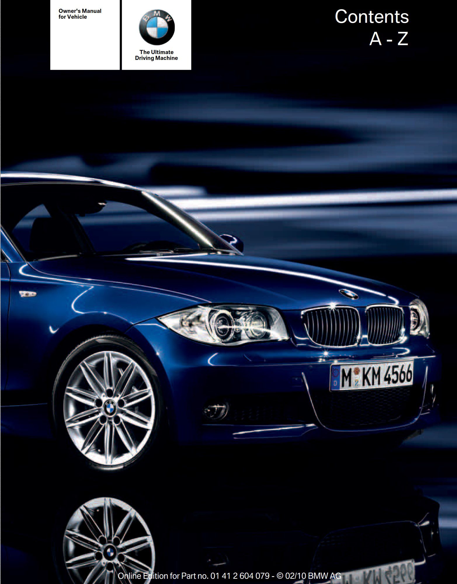 BMW 135i Convertible 2011 Owner's Manual