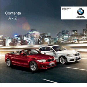 BMW 135is Convertible 2013 Owner's Manual