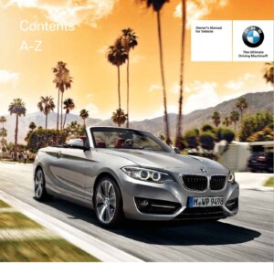 BMW 2 Series Convertible 2015 Owner's Manual