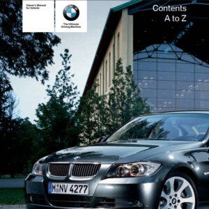 Bmw 3 Sedan And Sportswagon 2008 Owner's Manual