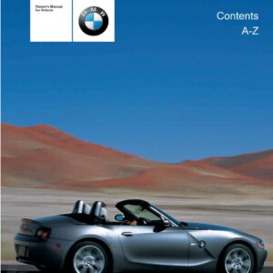 BMW 3.0i Roadster & Coupe 2004 Owner's Manual