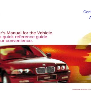 BMW 323i, 328i Sedan Owner's Manual