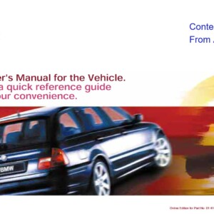 BMW 325i 325xi Wagon Owner's Manual