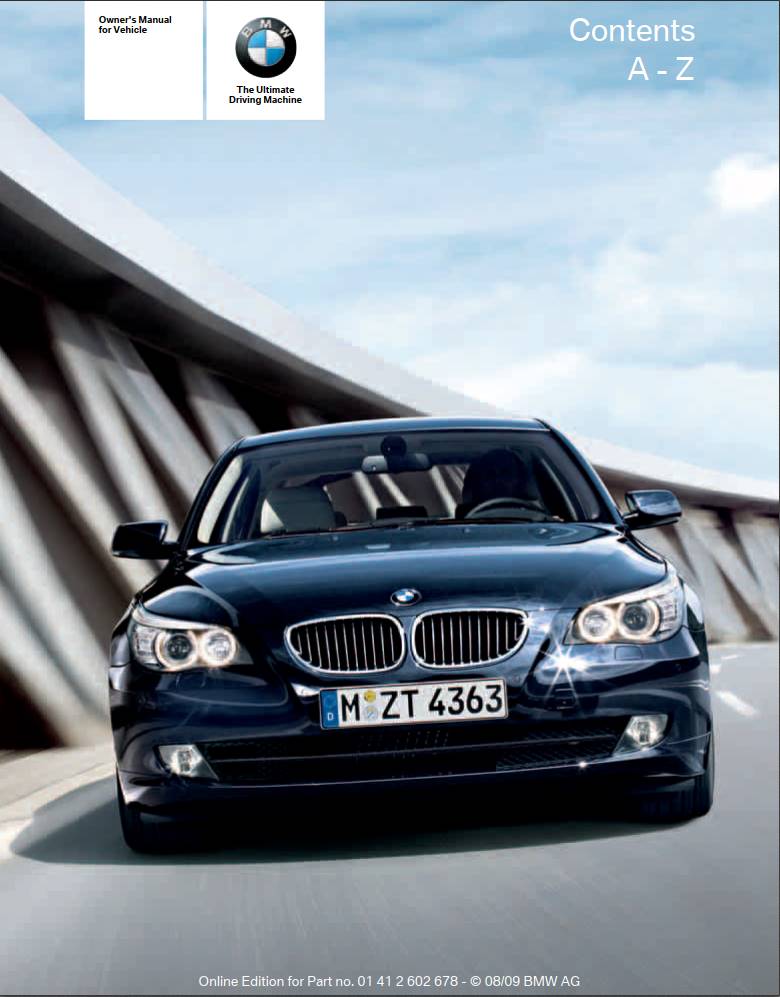 Bmw 5-Series Sedan 2010 Owner's Manual