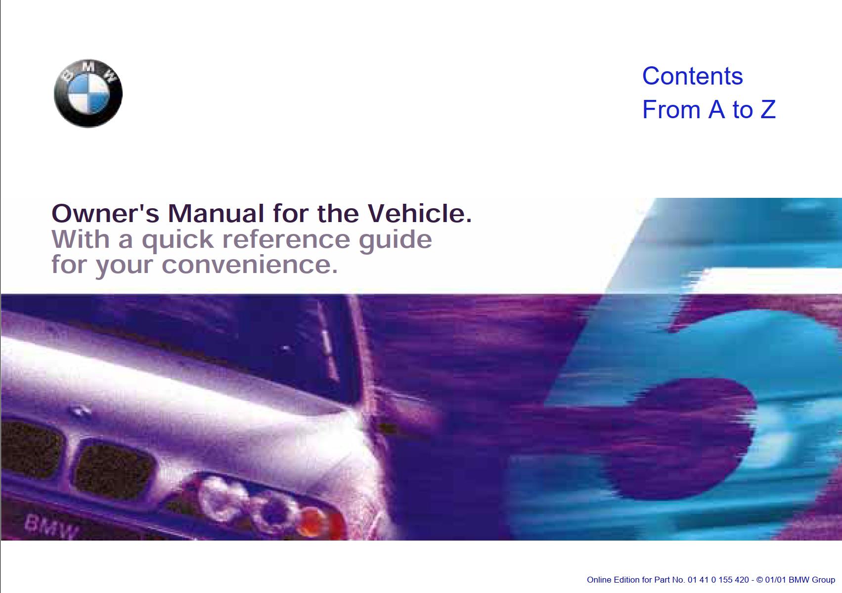 BMW 525 539 540 Owner's Manual