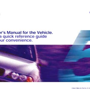 BMW 528 540 Owner's Manual