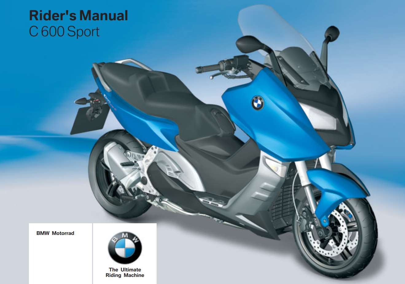 BMW C 600 Sport 3rd 2012 Owner’s Manual