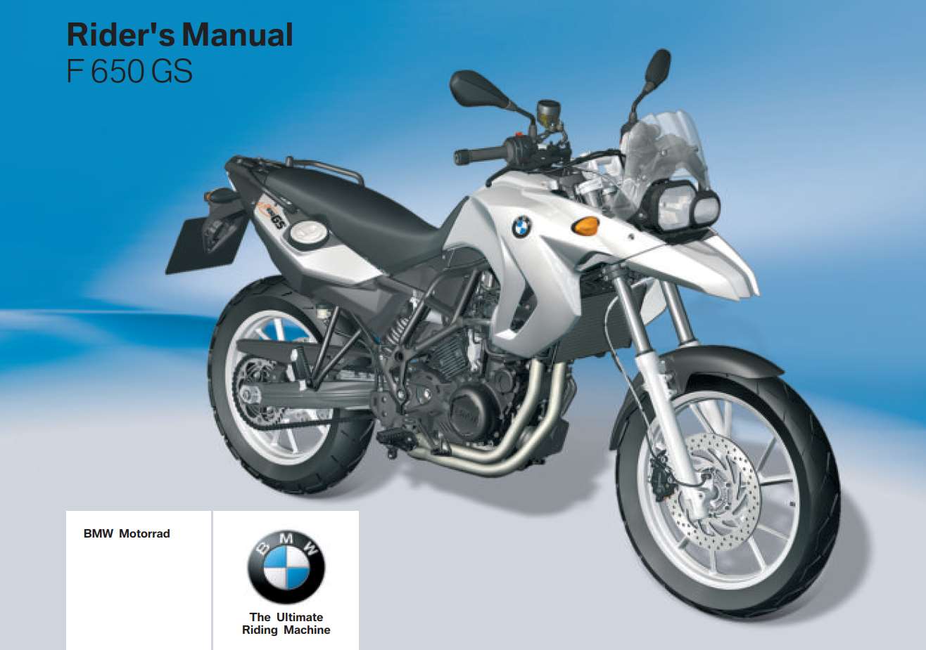BMW F 650 GS 4th 2011 Owner’s Manual