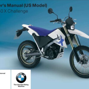 BMW G 650 X challenge 1st 2006 Owner’s Manual