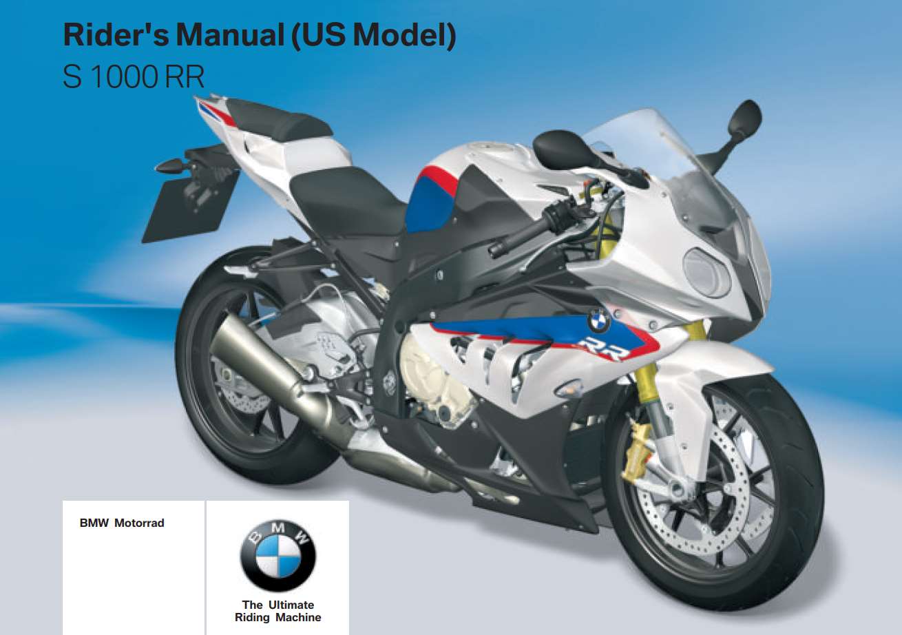 BMW S 1000 RR 2nd Edition (US) 2012 Owner’s Manual - PDF for FREE