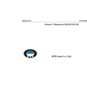 BYD F3 F3-R Owner’s Manual