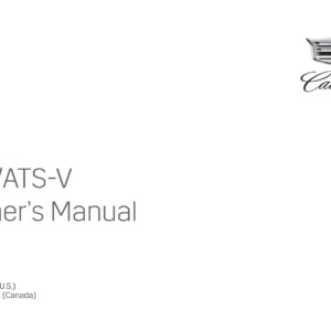 Cadillac ATs ATS-v 2017 Owner’s Manual