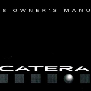 Cadillac CATERA 1998 Owner’s Manual