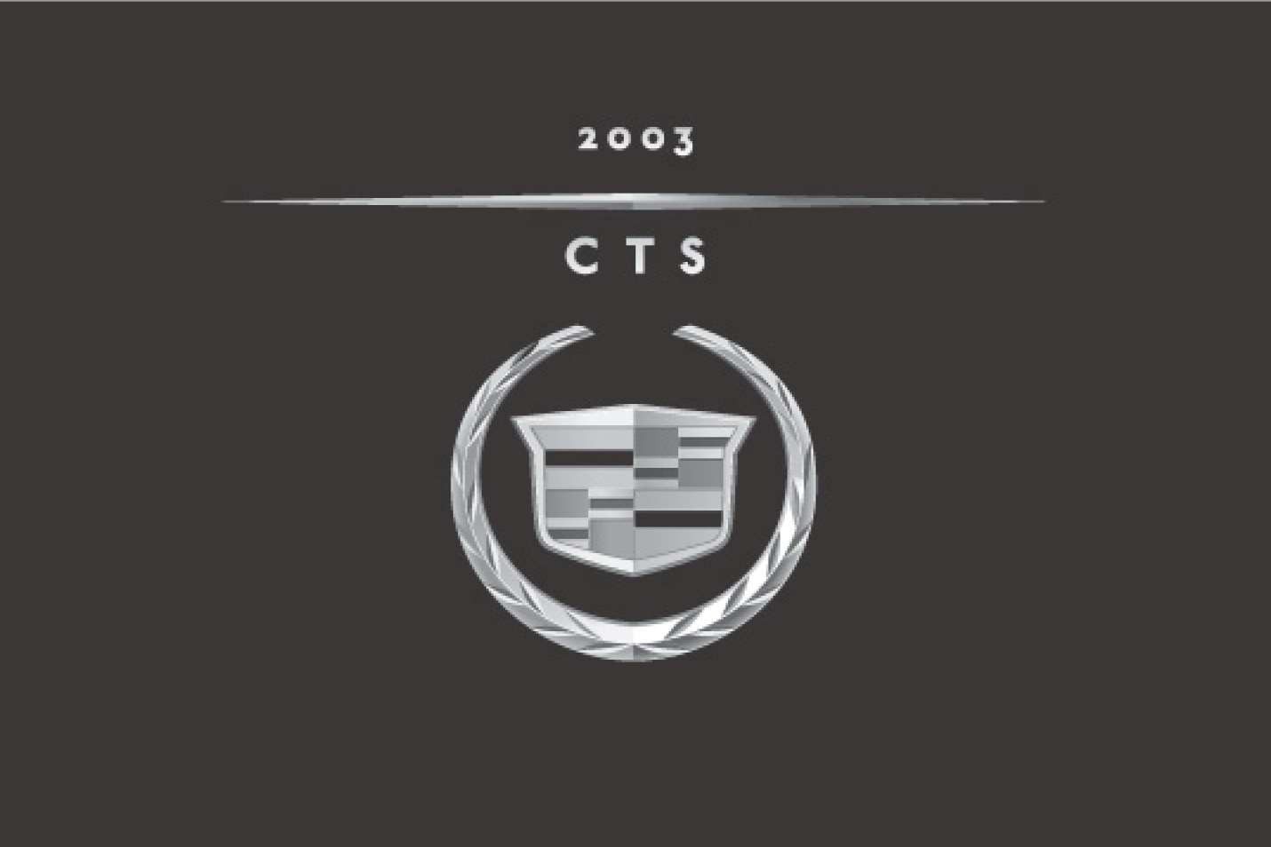 Cadillac Cts 2003 Owner's Manual
