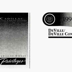 Cadillac Deville 1996 Owner's Manual