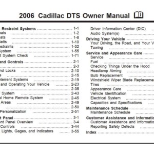 Cadillac Dts 2006 Owner's Manual