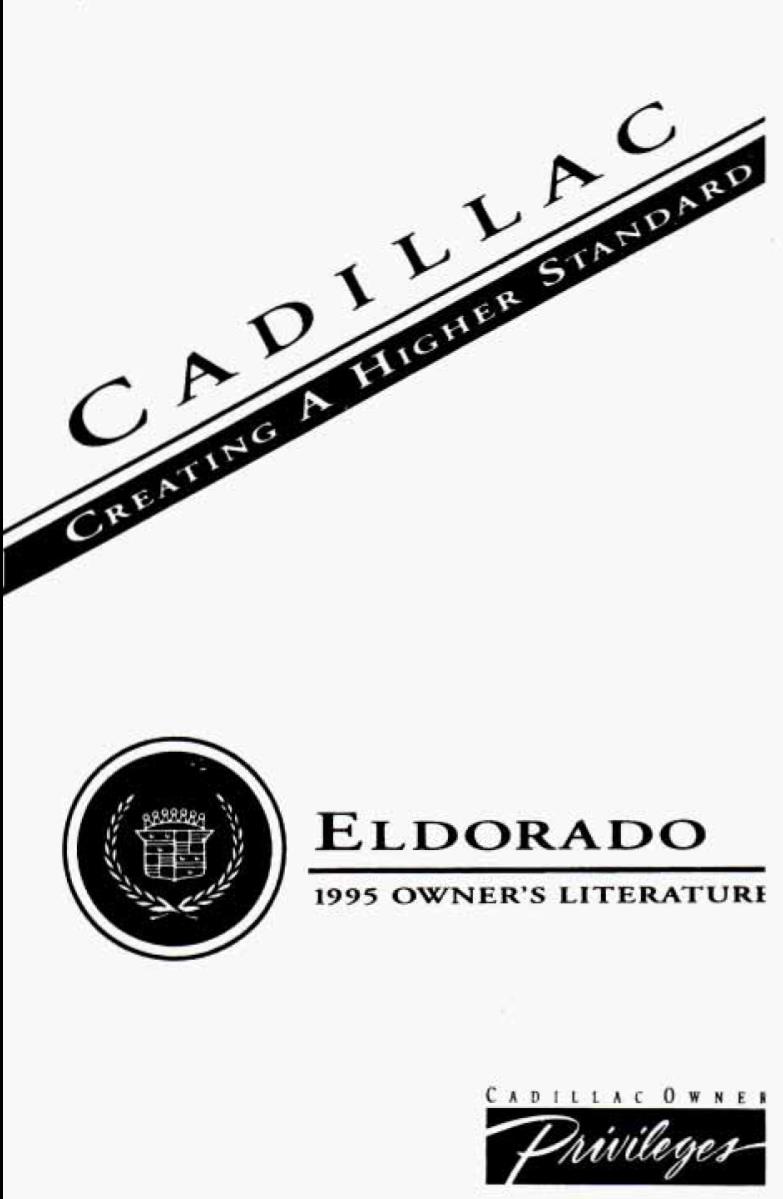 Cadillac ELDORADO 1995 Owner’s Manual