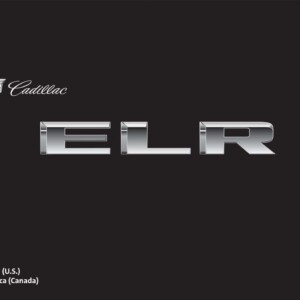 Cadillac Elr 2016 Owner's Manual