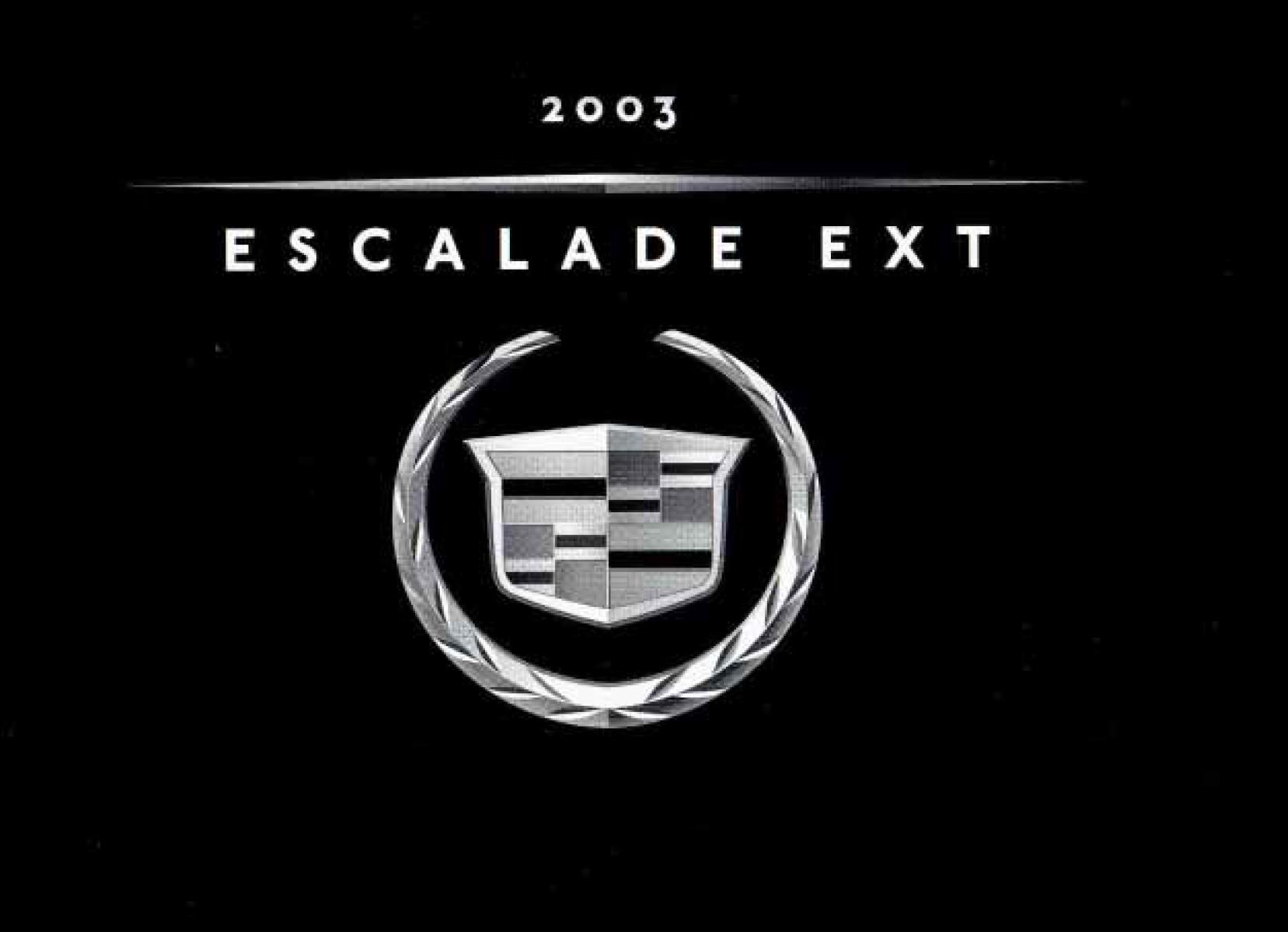 Cadillac ESCALADE EXT 2003 Owner’s Manual