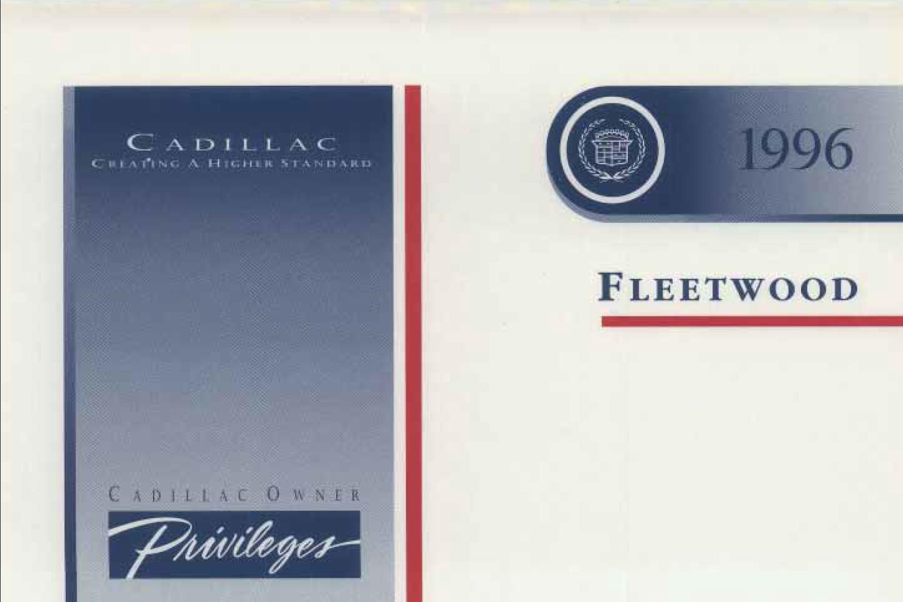 Cadillac FLEETWOOD 1996 Owner’s Manual