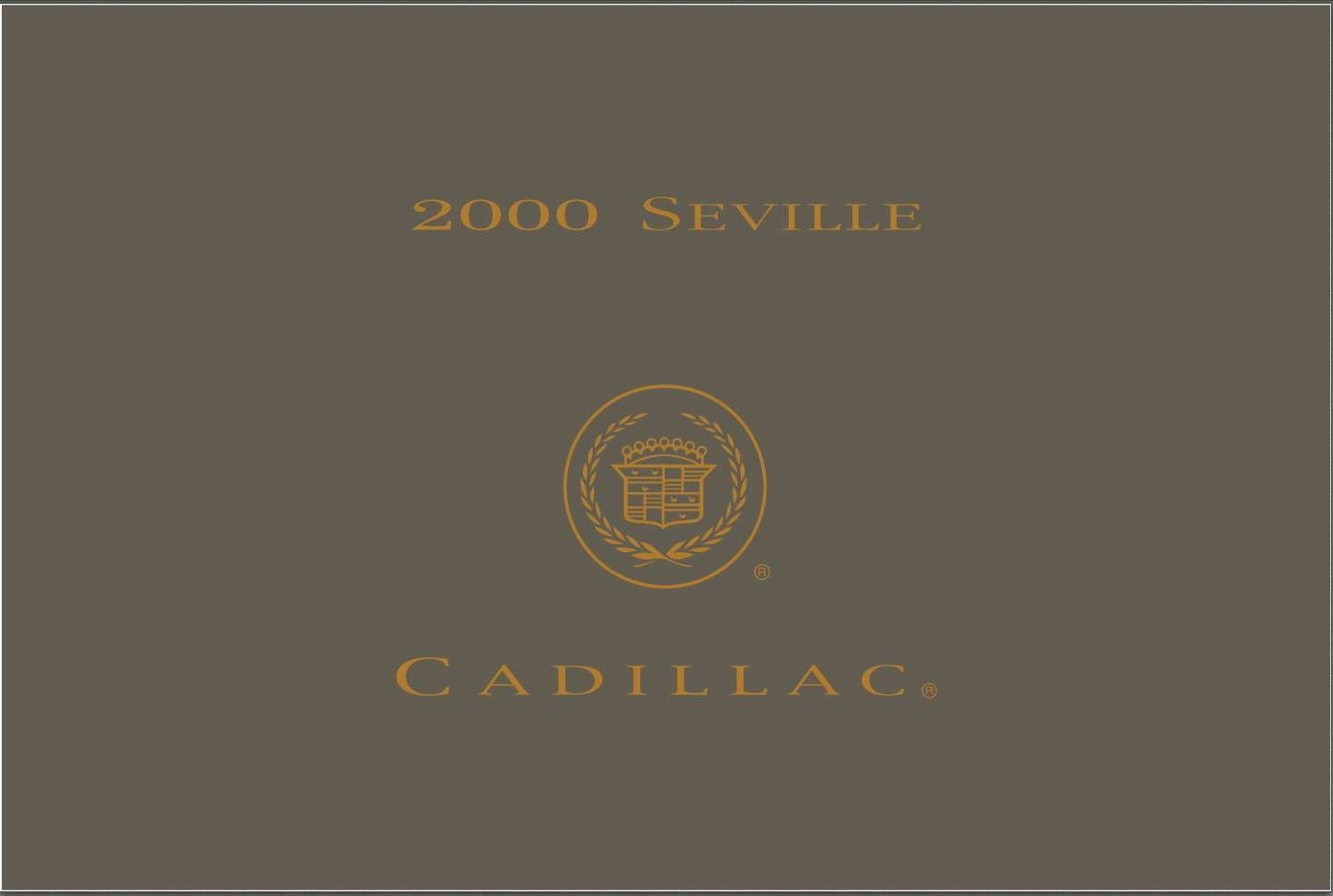 Cadillac Seville 2000 Owner's Manual
