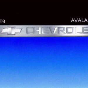 Chevrolet Avalanche 2003 Owner's Manual