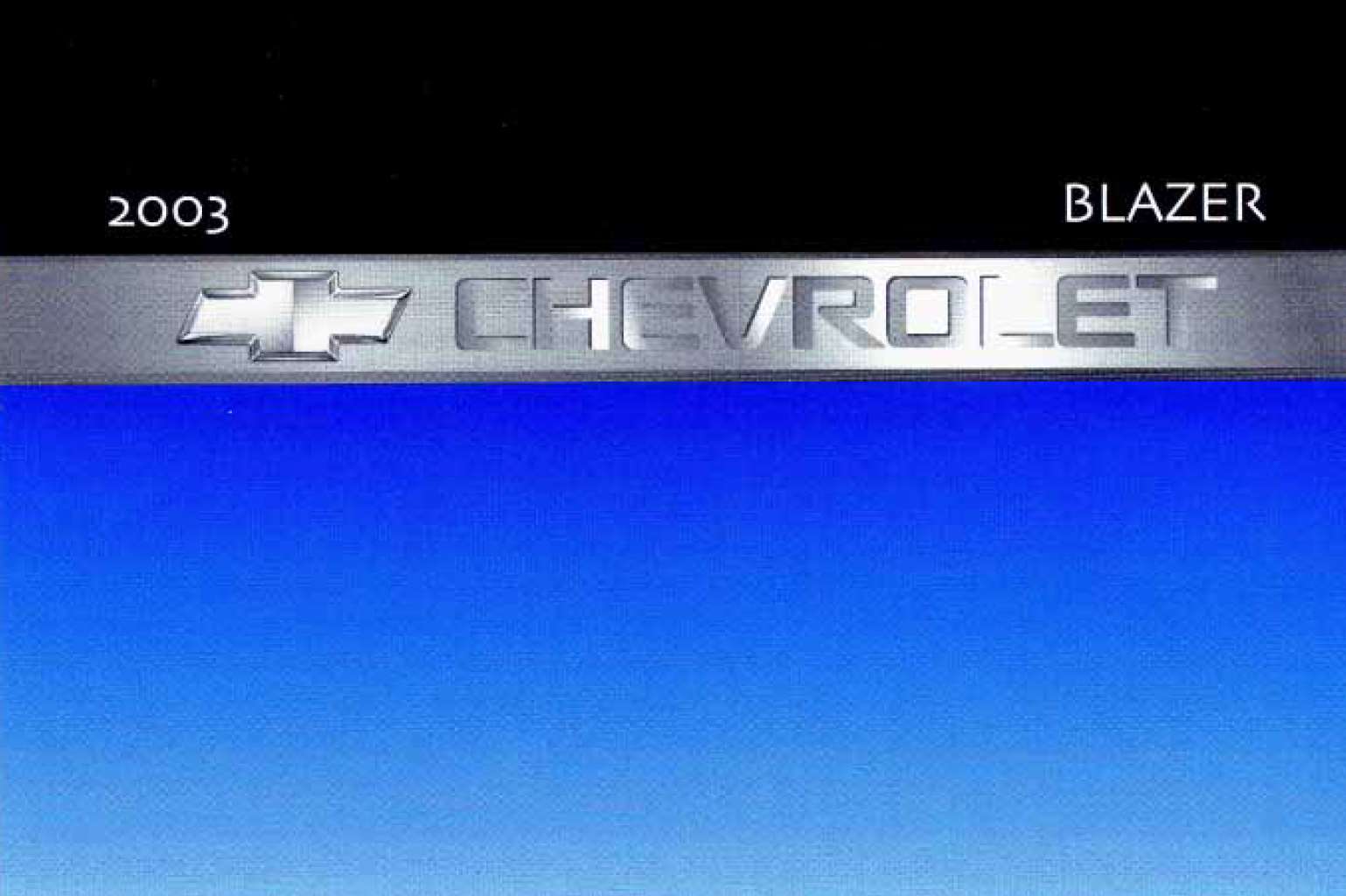 Chevrolet Blazer 2003 Owner's Manual