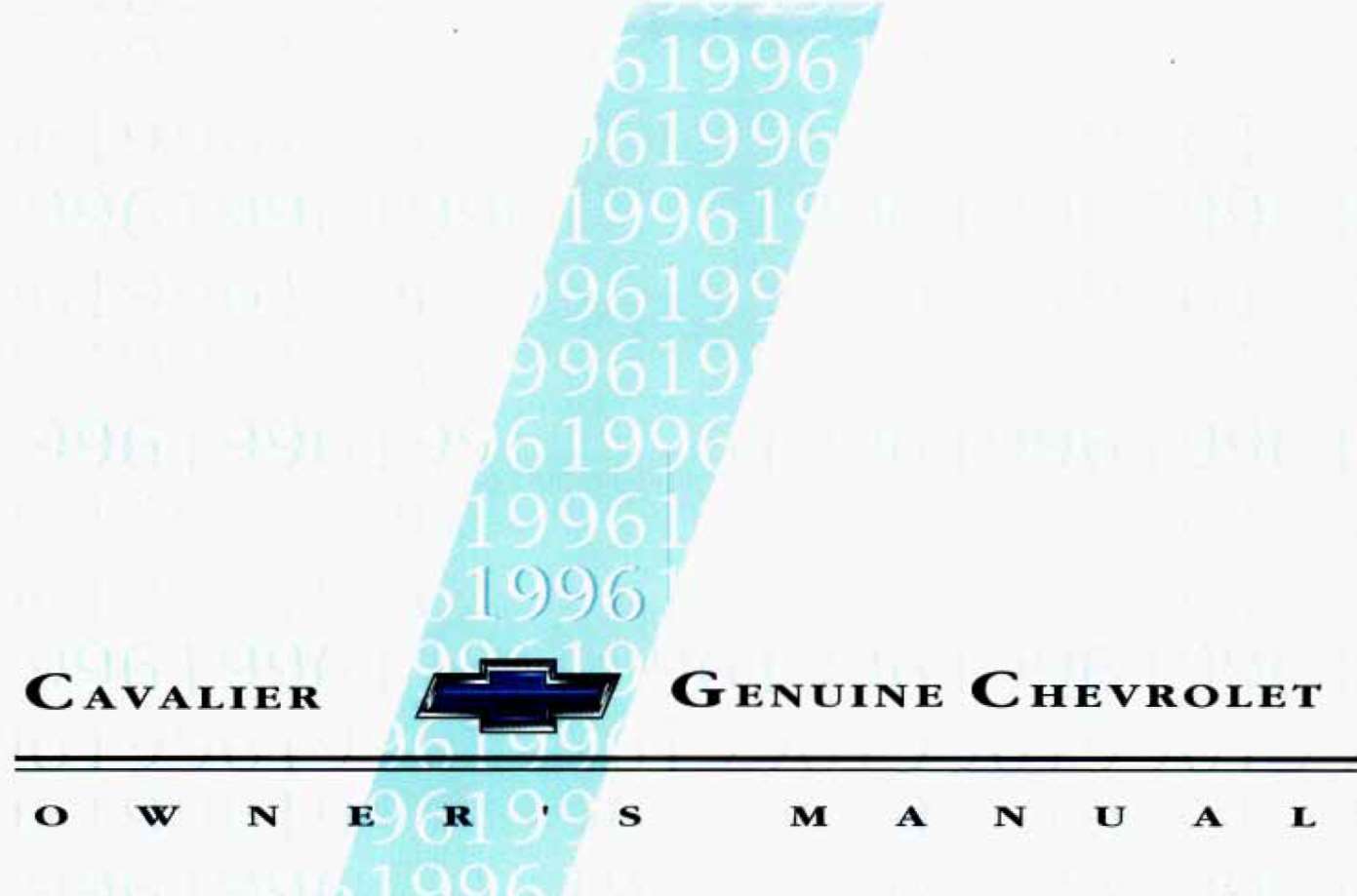 Chevrolet Cavalier 1996 Owner's Manual