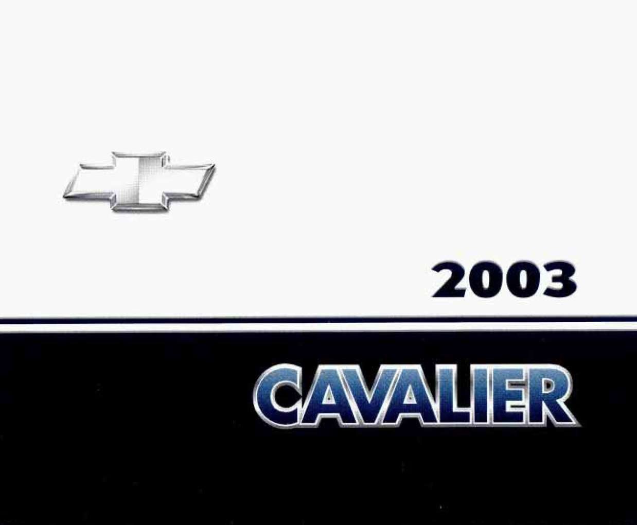 Chevrolet Cavalier 2003 Owner's Manual