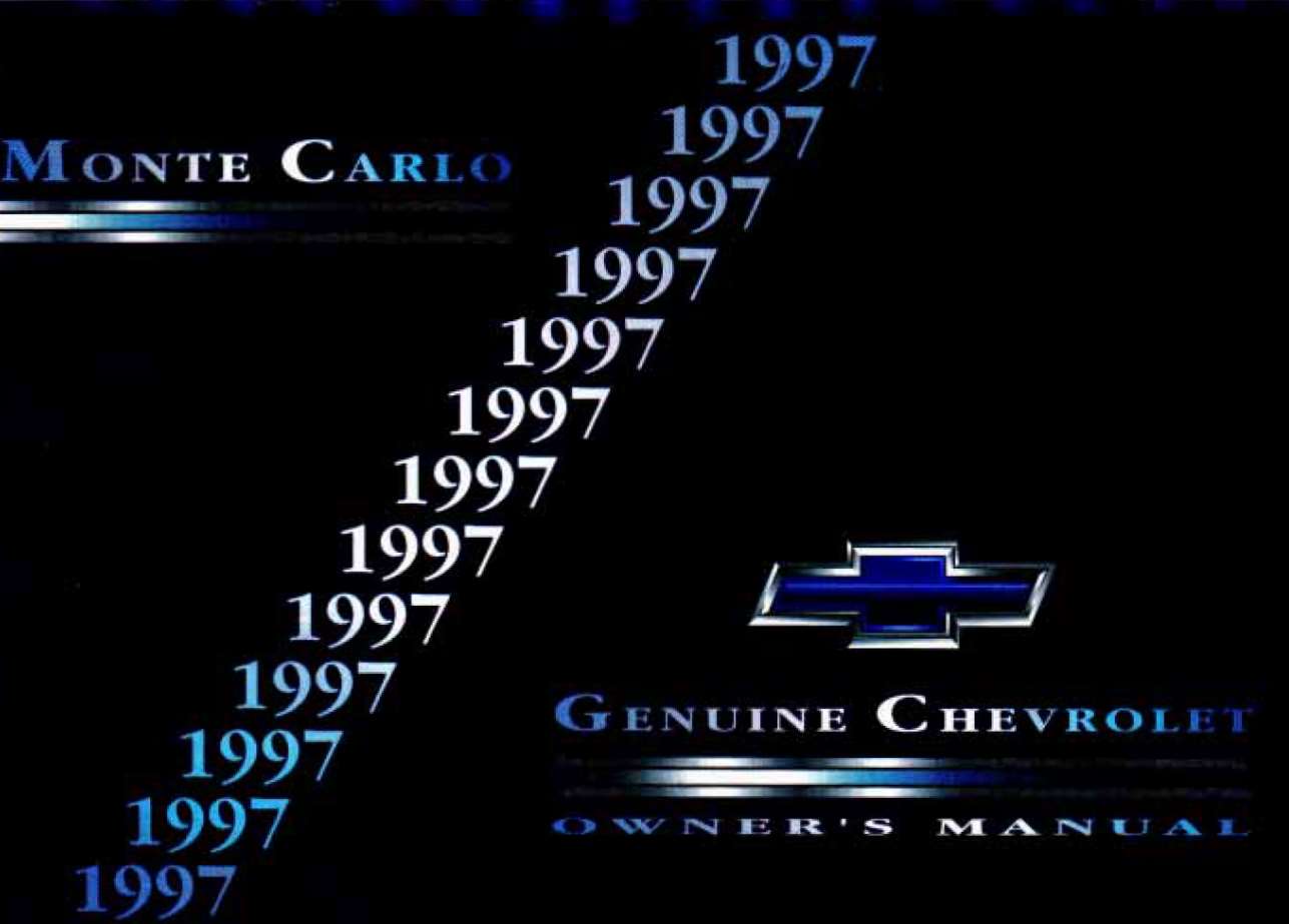Chevrolet Monte Carlo 1997 Owner's Manual