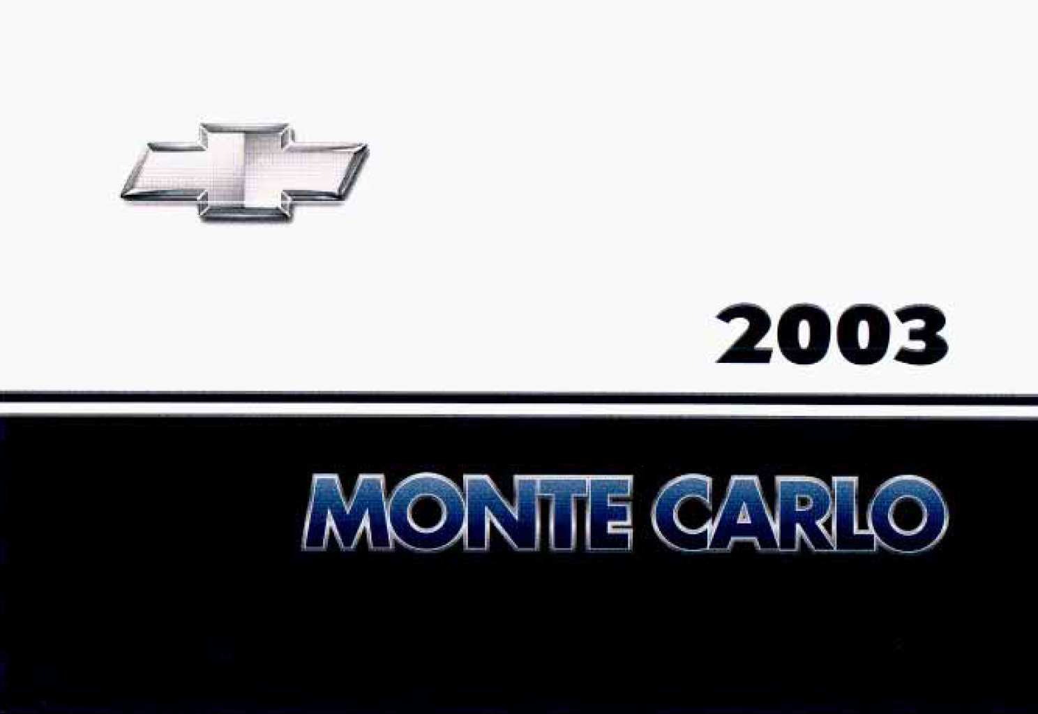 Chevrolet Monte Carlo 2003 Owner's Manual