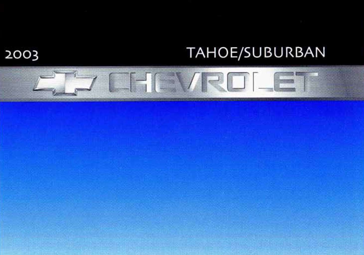 Chevrolet Suburban 2003 Owner's Manual