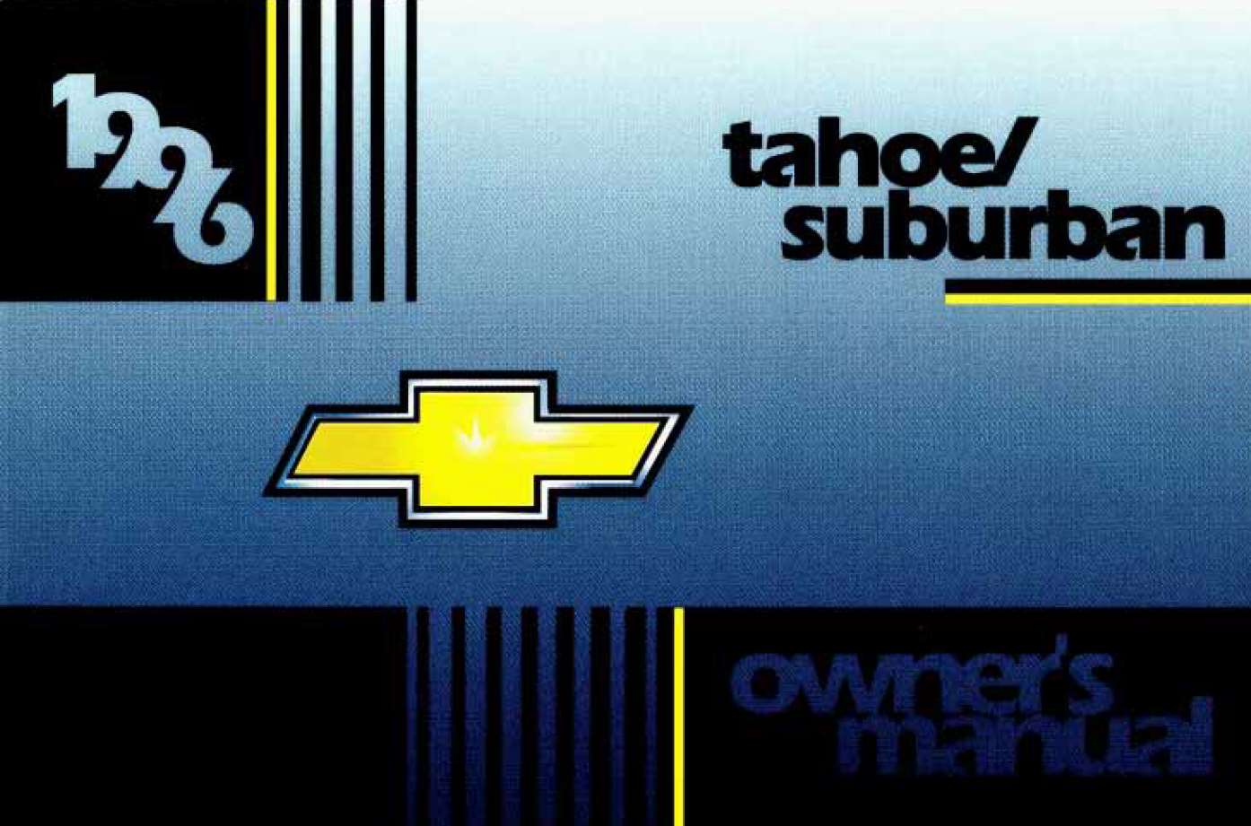 Chevrolet Tahoe 1996 Owner's Manual