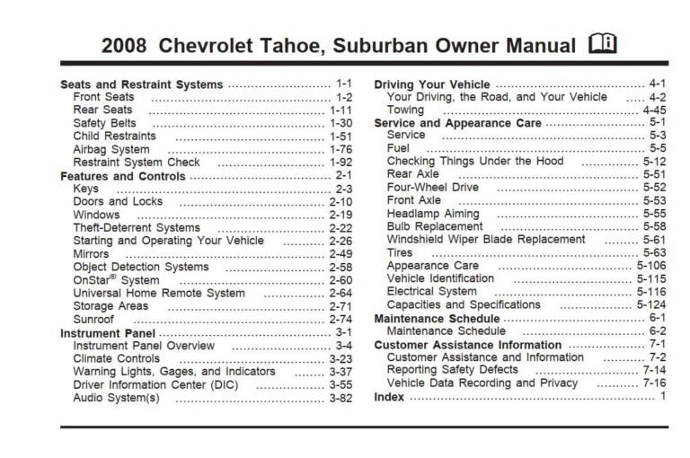 2008 CHEVY TAHOE OWNER S MANUAL PDF visual data 7