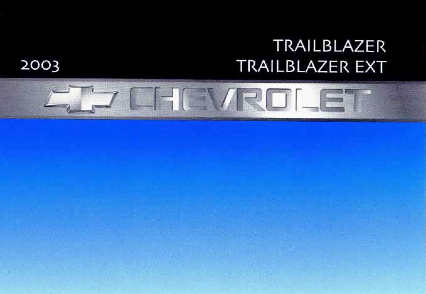 Chevrolet Trailblazer 2003 Owner's Manual