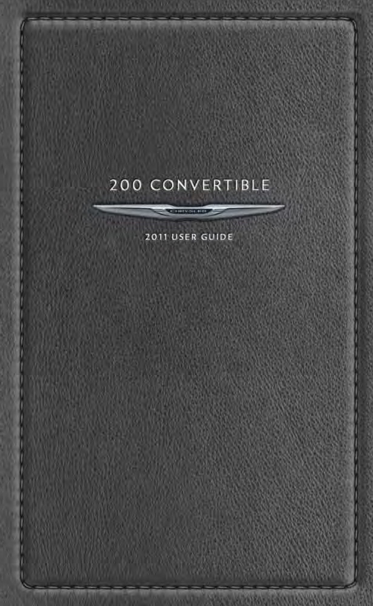 Chrysler 200 2011 Convertible User Guide