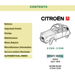 Citroen 2CV Owner’s Manual