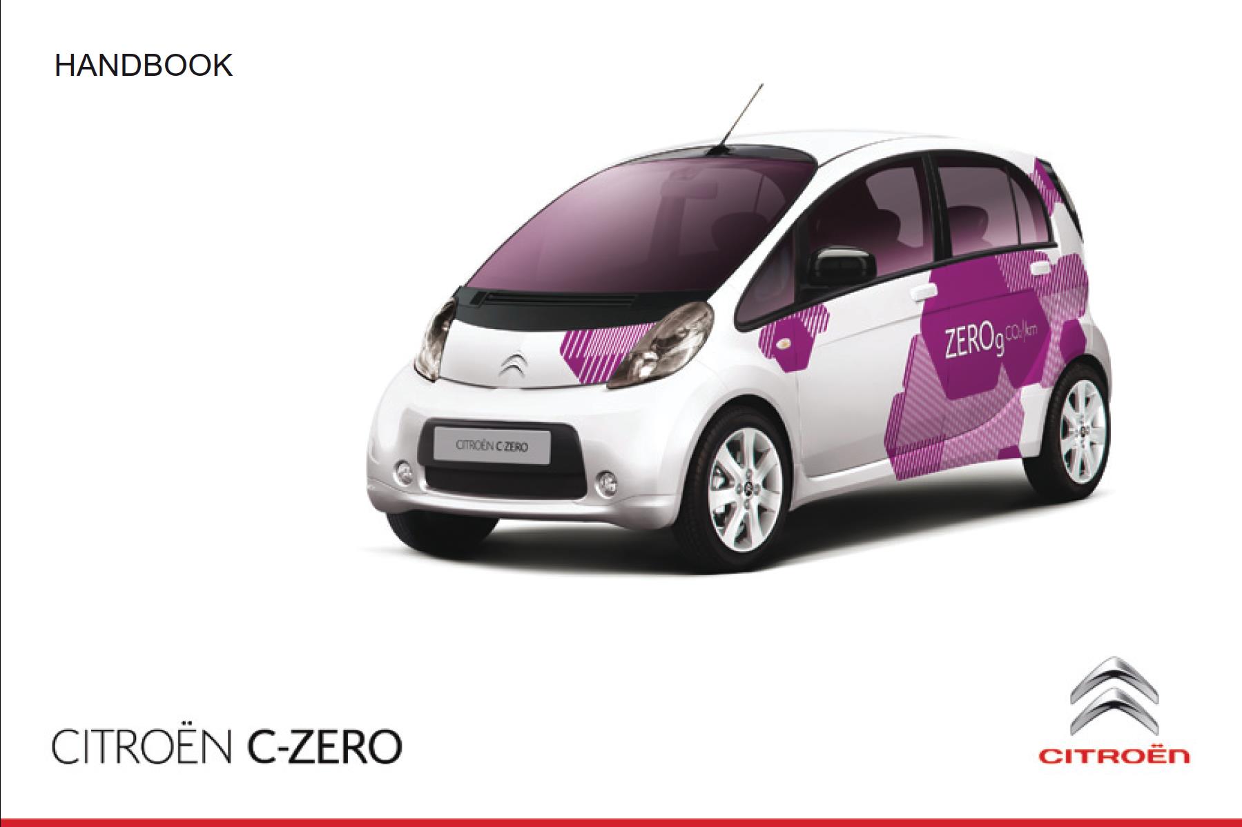 Citroen C Zero 2014 Owners Manual PDF For FREE