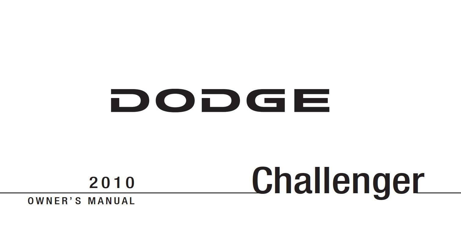 Dodge Challenger 2010 Owner's Manual