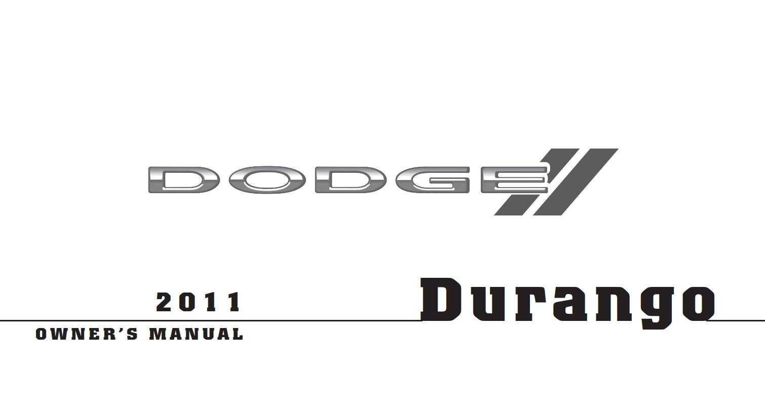 Dodge Durango 2011 Owner's Manual