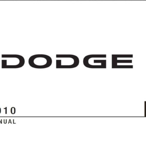 Dodge Nitro 2010 Owner's Manual