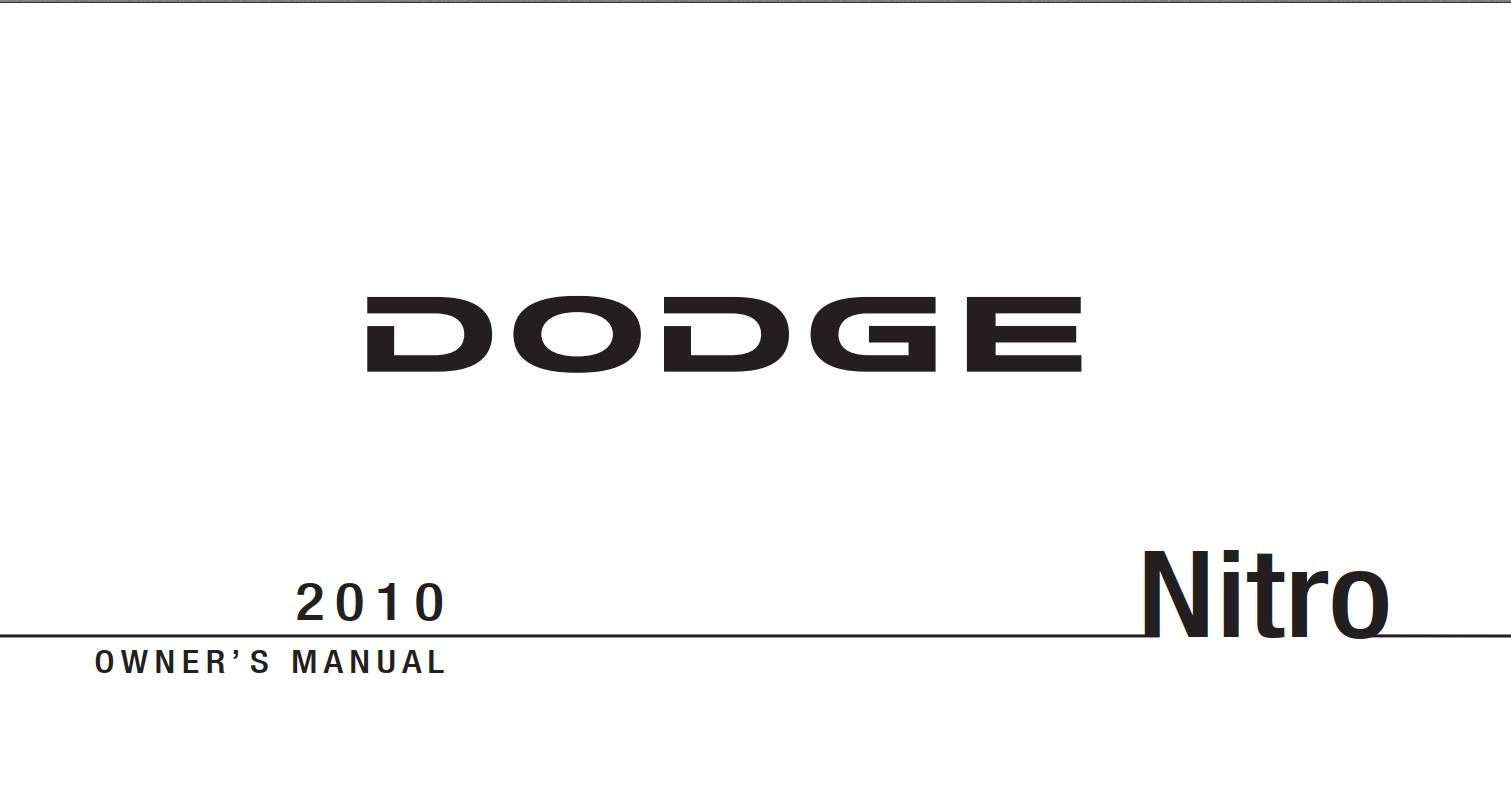 Dodge Nitro 2010 Owner's Manual