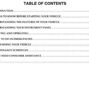 Dodge Sprinter 2005 Owner's Manual