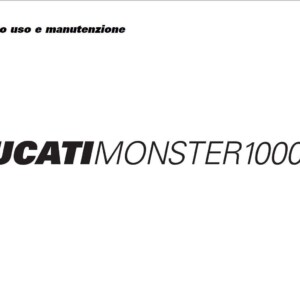 Ducati M1000 2003 Owner’s Manual