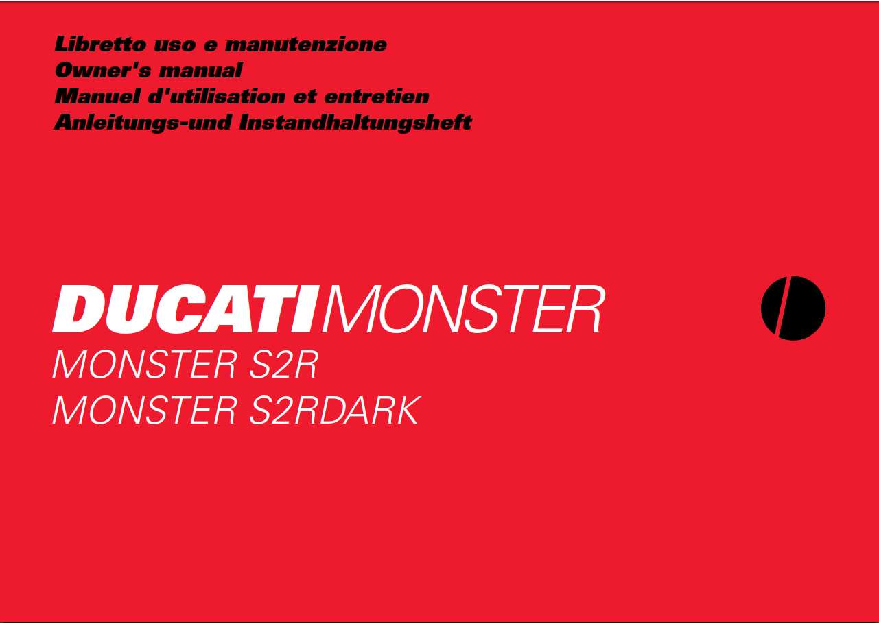 Ducati MS2R S2RDARK 2005 Owner’s Manual