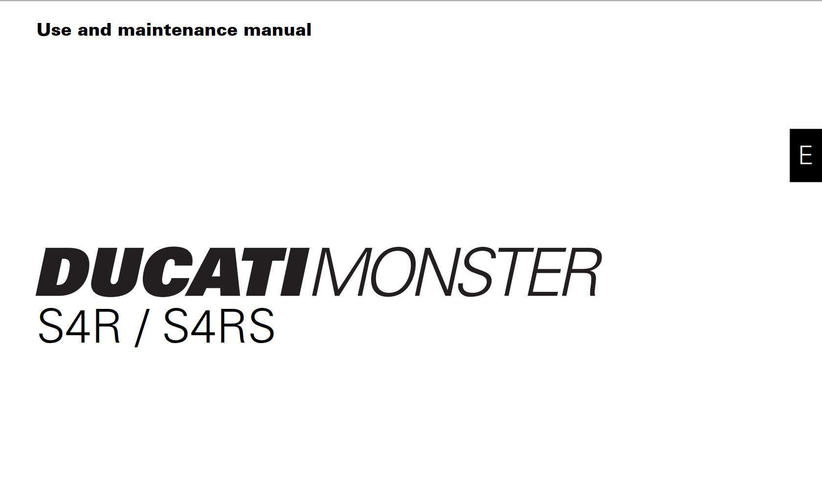 Ducati MS4R S4RS 2007 Owner’s Manual