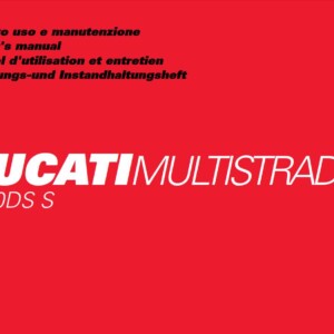 Ducati MTS1000SDS 2005 Owner’s Manual