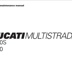 Ducati MTS1100 1100S 2007 Owner’s Manual