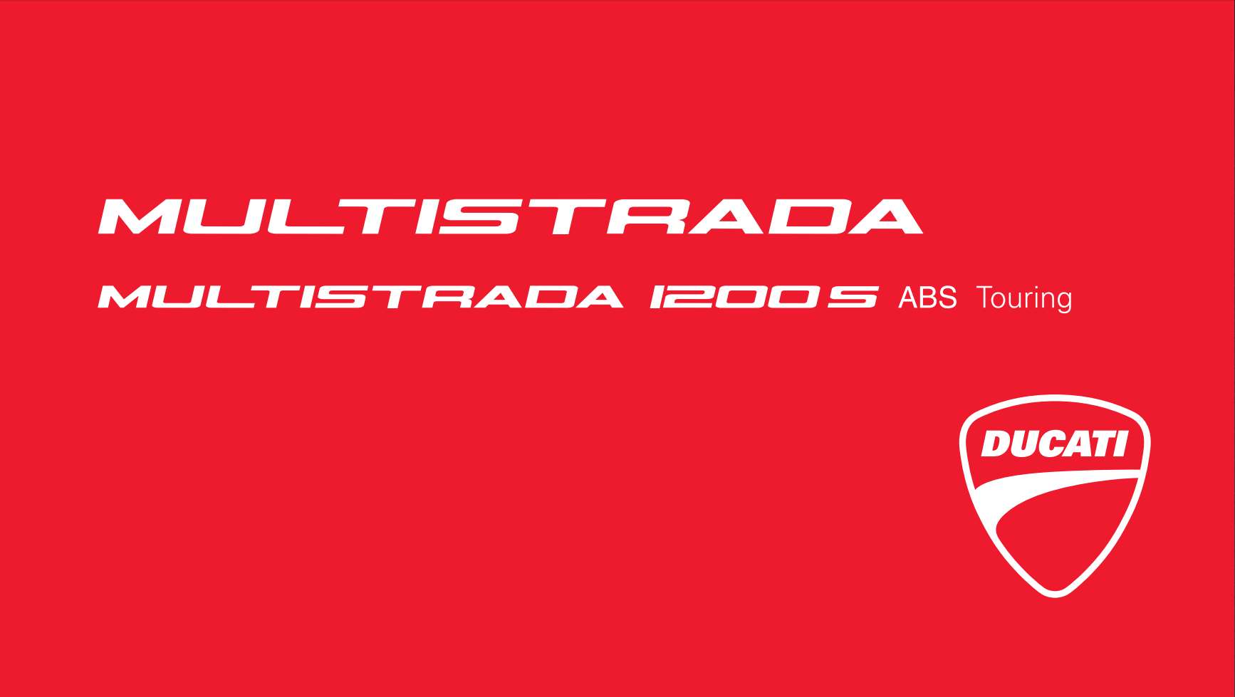 Ducati MTS1200S ABS 2010 Touring Owner’s Manual